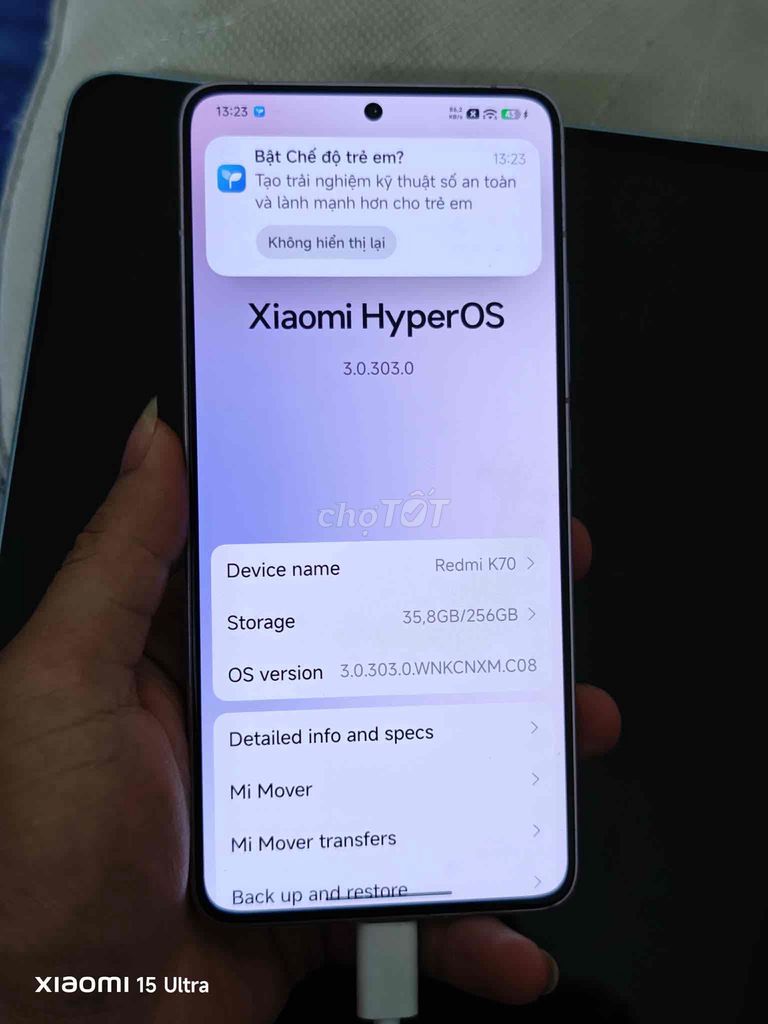 Xiaomi Redmi K70 16/256GB Tím có fix gdtt hà nội. Mua bán Điện thoại tại Quận Hà Đông Hà Nội được đăng bởi Đạt Vũ hình 1