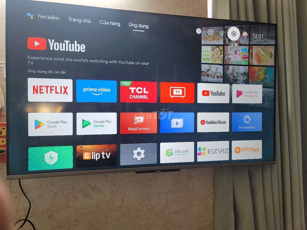 Smart Tivi TCL 55 inch màn 4K Android đời 2022