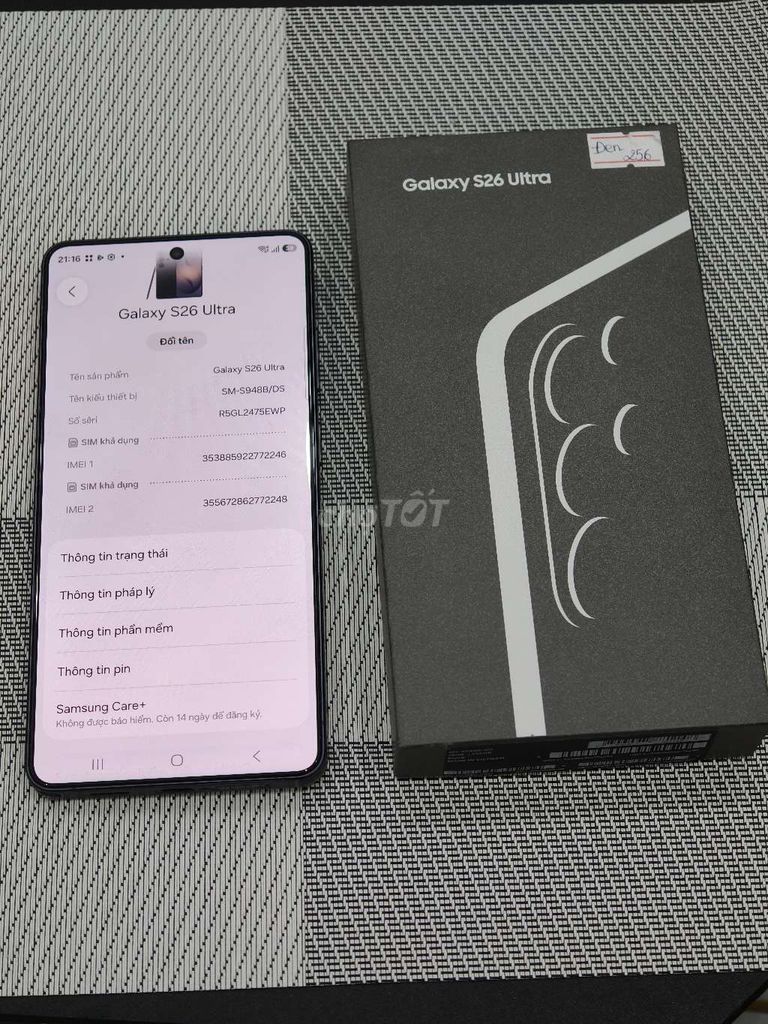 Samsung Galaxy S26 Ultra 12GB 256GB Đen. Mua bán Điện thoại tại Quận Hải Châu Đà Nẵng được đăng bởi phuc nguyen hình 1