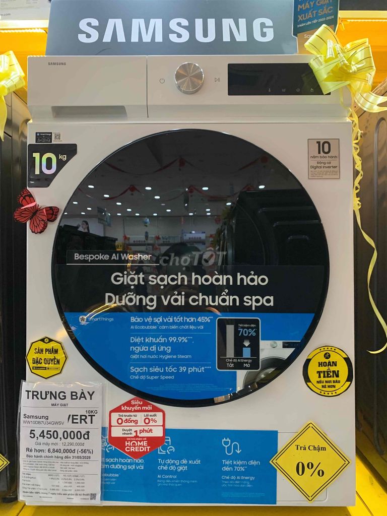 máy giặt Samsung trưng bày cửa ngang 10kg. Mua bán Máy giặt tại Huyện Mỹ Xuyên Sóc Trăng được đăng bởi Đạt HR hình 1