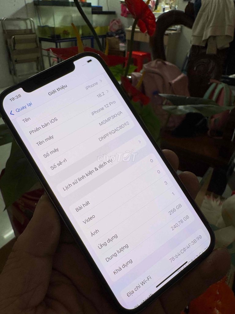 iPhone 12 pro 256G đen qte