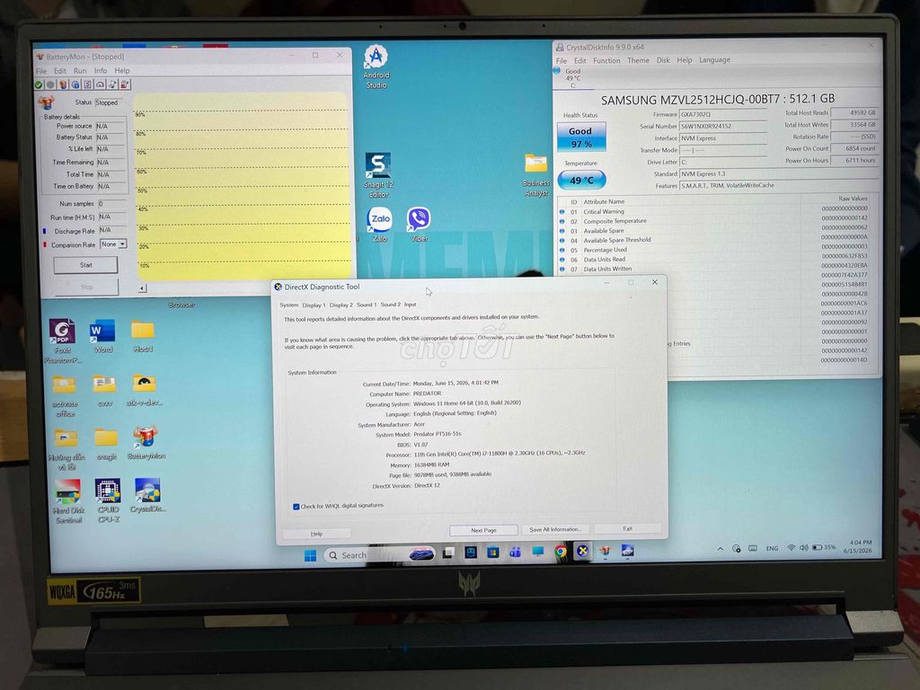 Acer Predator PT516-51S. Mua bán Laptop tại Quận Đống Đa Hà Nội được đăng bởi Nam hình 1