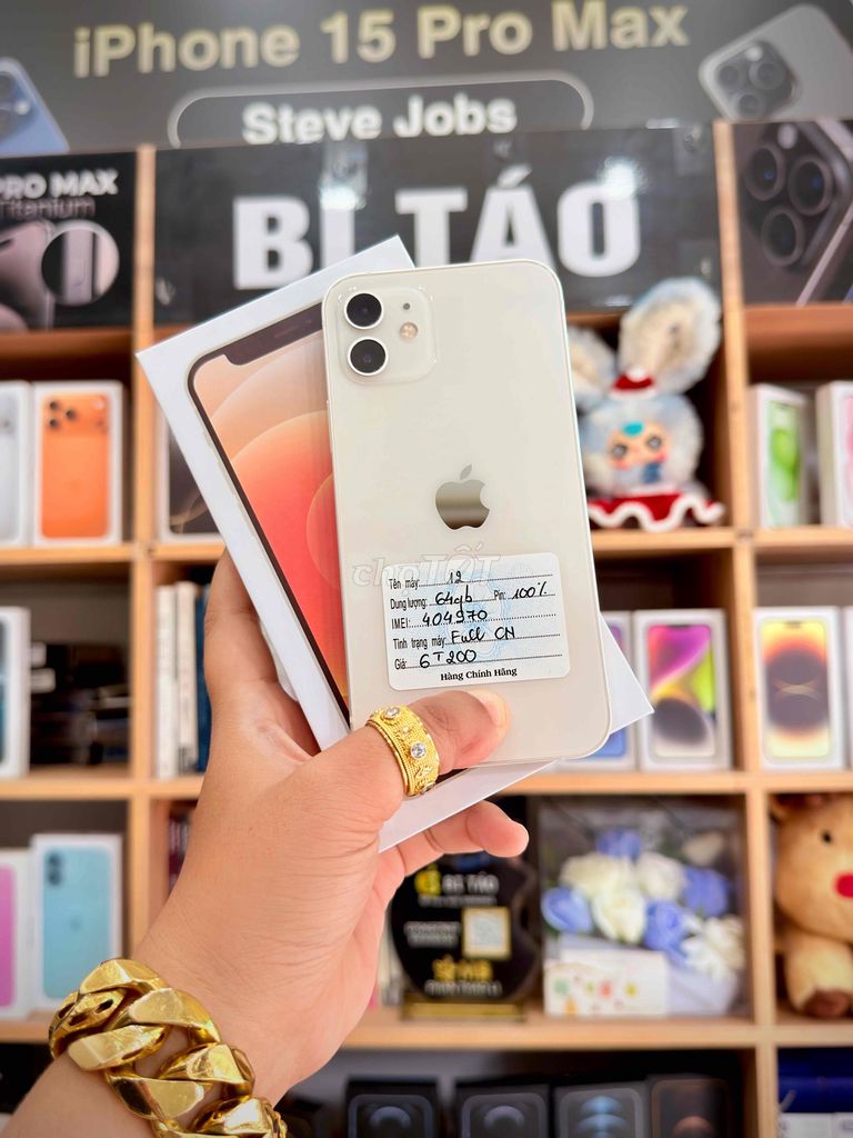 Apple iPhone 12 64GB Trắng 98%. Mua bán Điện thoại tại Thành phố Long Xuyên An Giang được đăng bởi Bi Táo Store hình 1