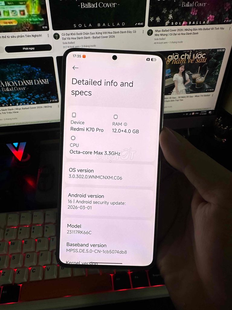 Xiaomi Redmi K70 Pro 256GB Trắng. Mua bán Điện thoại tại Huyện Gio Linh Quảng Trị được đăng bởi Eo Ci Ti hình 1