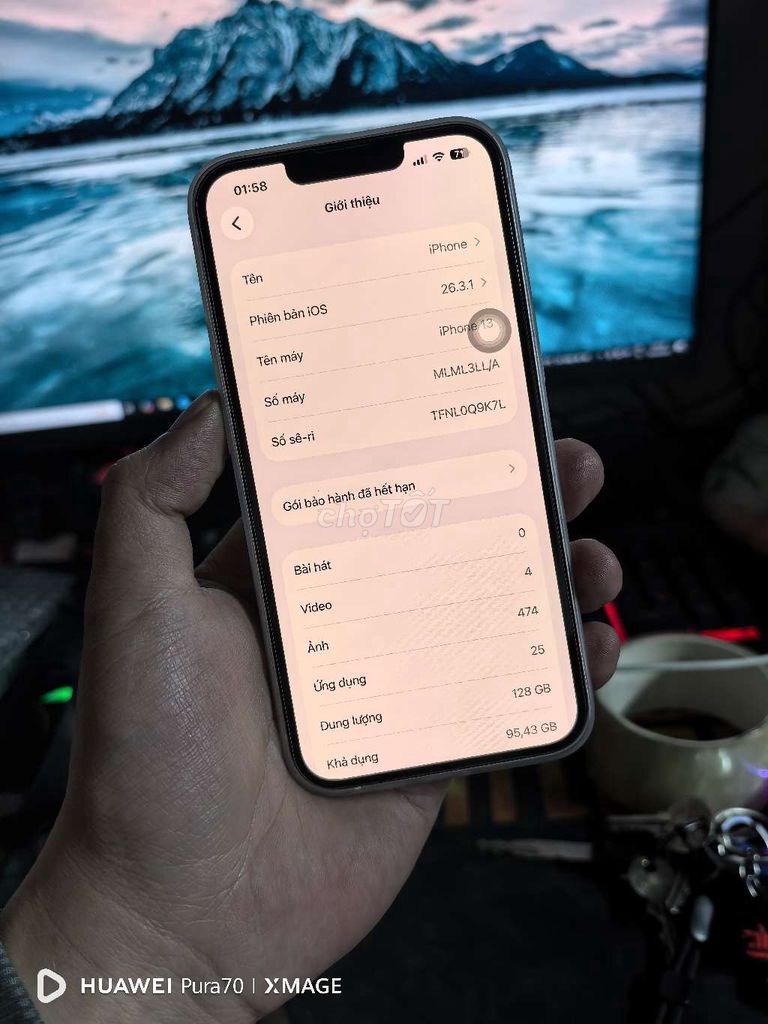 Apple iPhone 13 128GB Bạc đã ied như quốc tế. Mua bán Điện thoại tại Quận Nam Từ Liêm Hà Nội được đăng bởi Quàng A Tũn hình 1