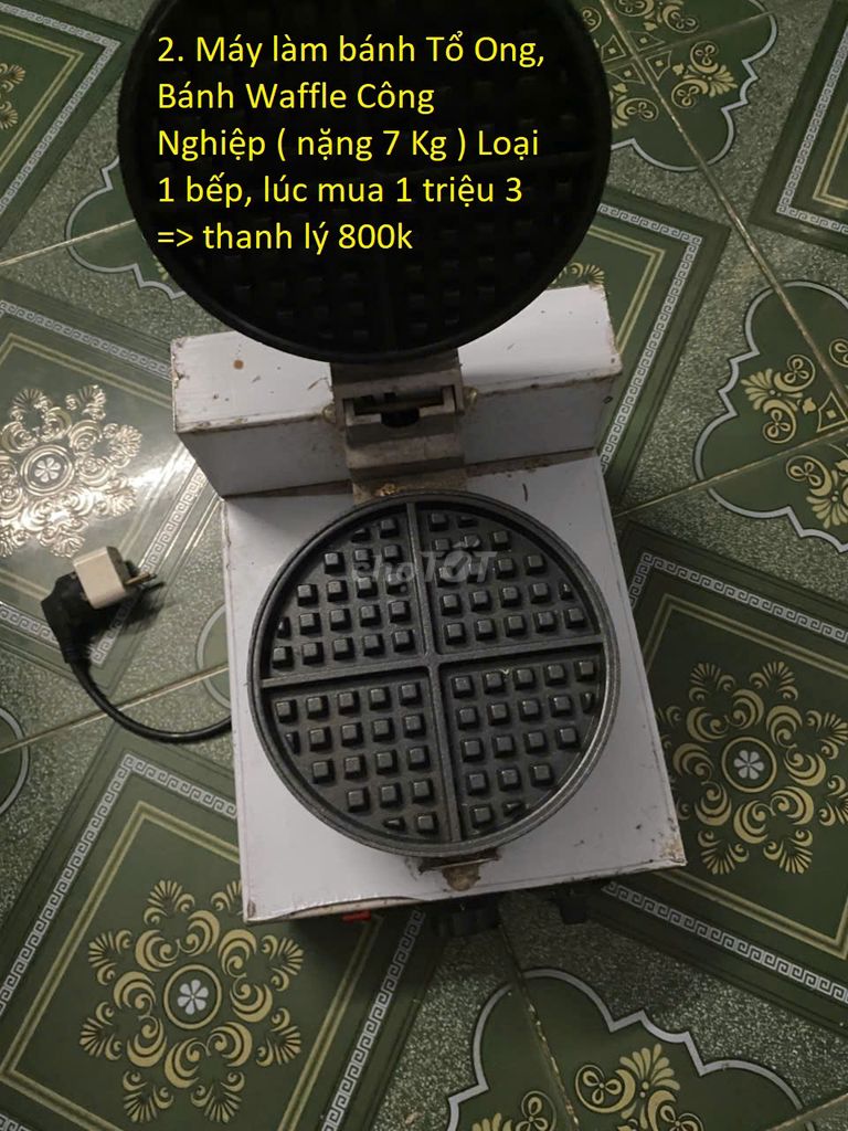 Máy làm bánh Tổ Ong, Waffle Trắng công nghiệp. Mua bán Bếp, lò, đồ điện nhà bếp tại Thành phố Bến Tre Bến Tre được đăng bởi Nhật Thuyên hình 1