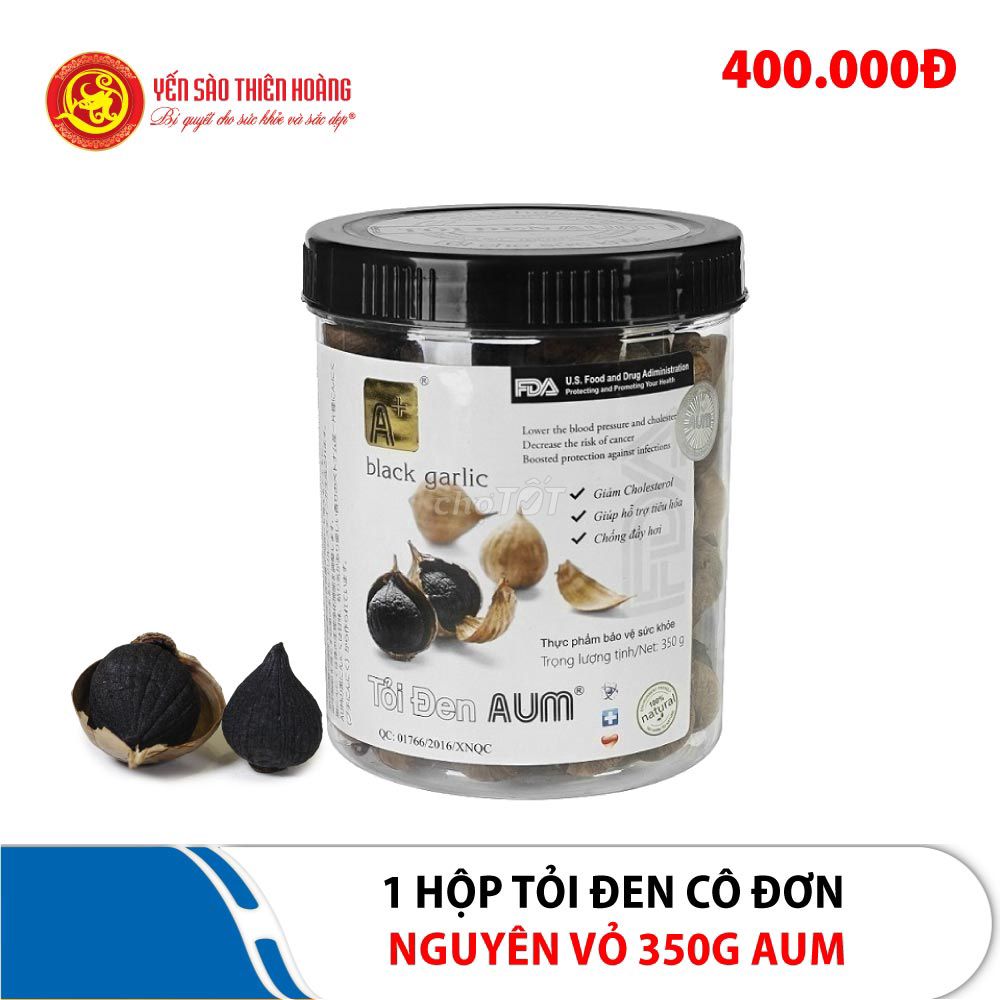 1 Hũ tỏi đen cô đơn nguyên vỏ AUM 350g