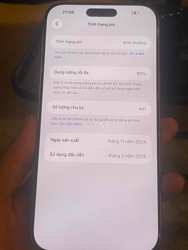 Apple iPhone 16 Pro Max 256GB Vàng 89%. Mua bán Điện thoại tại Thành phố Thủ Đức Tp Hồ Chí Minh được đăng bởi phạm tiến hình 1