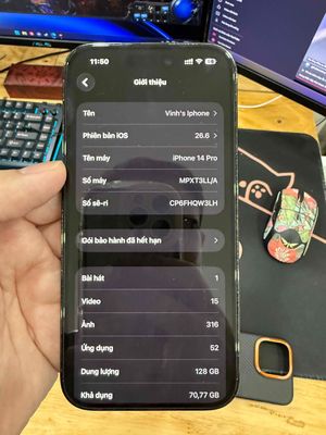 iPhone 14 Pro Mỹ và Samsung A07 6.128GB