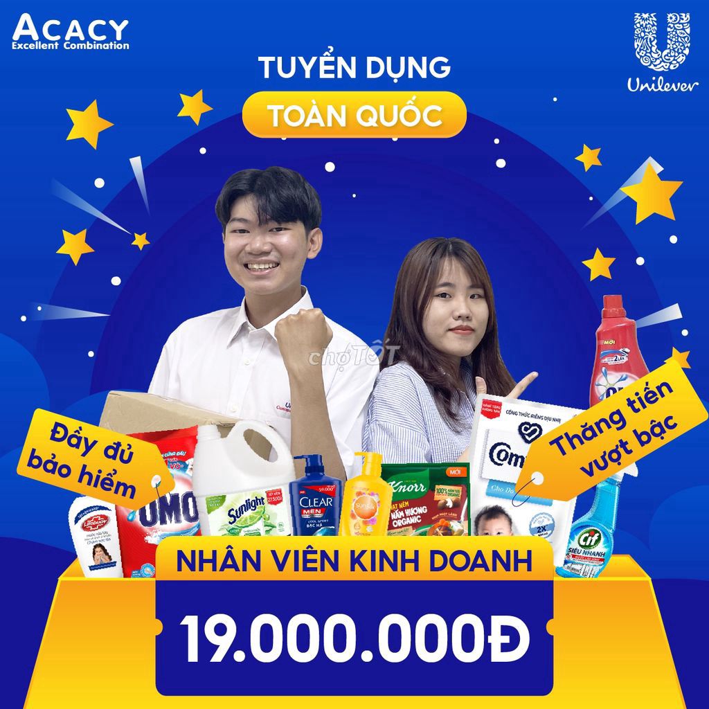 TUYỂN DỤNG NHÂN VIÊN TIẾP THỊ HÃNG UNILEVER