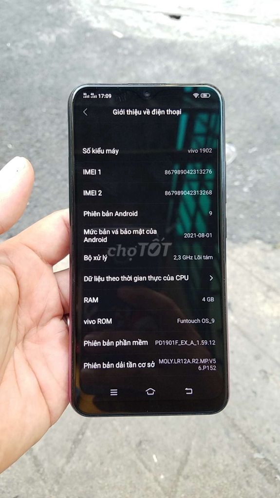 Vivo Y17 Ram4/128gb Màn Zin Đẹp Yutube Mượt Pin 5K. Mua bán Điện thoại tại Quận Gò Vấp Tp Hồ Chí Minh được đăng bởi THMobileGV211 hình 3