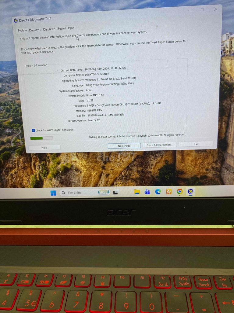 Acer Nitro AN515-52 i5-8300H 15.6 inch. Mua bán Laptop tại Huyện Hóc Môn Tp Hồ Chí Minh được đăng bởi ITPRONET hình 1