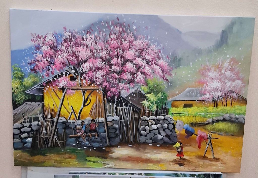 Tranh sơn dầu Vải canvas 60x90. Mua bán Đồ sưu tầm, đồ cổ tại Huyện Gia Lâm Hà Nội được đăng bởi Tranh Sơn Dầu MTGVN hình 1