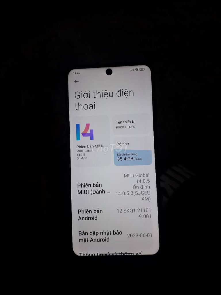 Xiaomi POCO X3 NFC 64GB Xanh đen. Mua bán Điện thoại tại Quận 8 Tp Hồ Chí Minh được đăng bởi Phúc Thiên hình 1