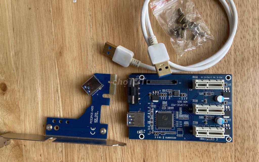 Card riser PCIe x1 ra 3 cổng PCIe x1. Mua bán Linh kiện (RAM, Card...) tại Quận 7 Tp Hồ Chí Minh được đăng bởi Mr Tue hình 1