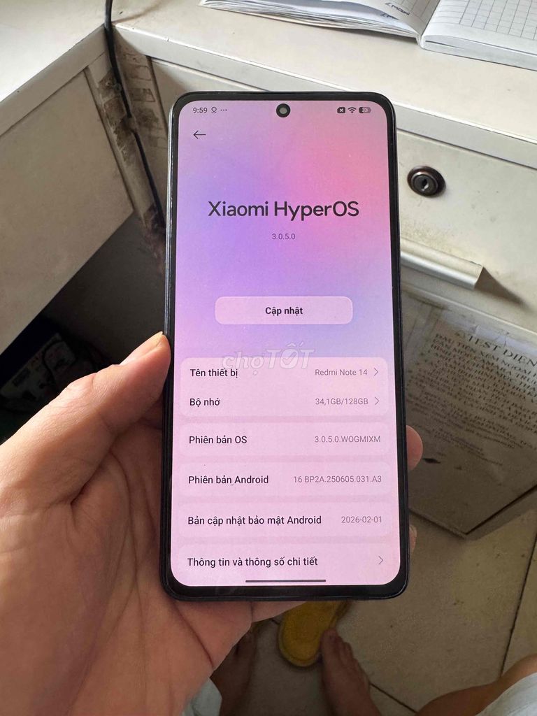 Xiaomi Redmi Note 14 128GB Đen. Mua bán Điện thoại tại Huyện Hóc Môn Tp Hồ Chí Minh được đăng bởi CẦM ĐỒ F68 hình 1