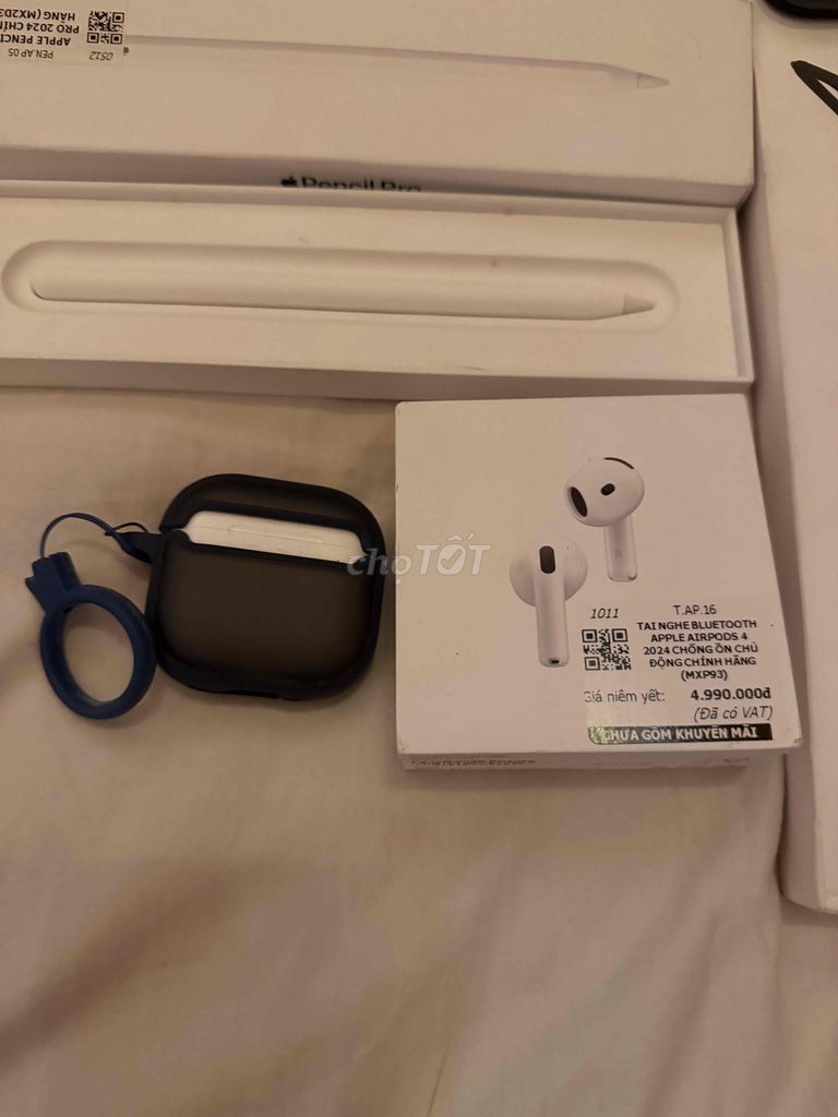 Tai nghe Bluetooth Apple AirPods 4 Trắng Chống ồn. Mua bán Tivi, Âm thanh tại Quận Long Biên Hà Nội được đăng bởi Phùng Quốc Mạnh hình 1