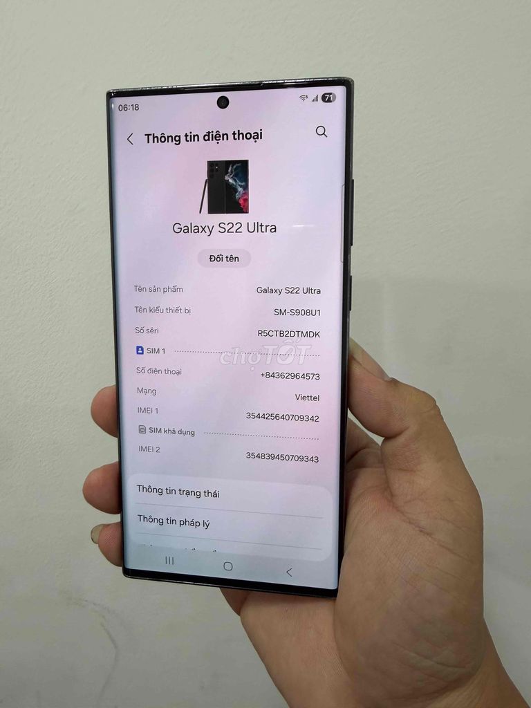 Samsung Galaxy S22 Ultra 8GB/128GB Đen. Mua bán Điện thoại tại Quận Phú Nhuận Tp Hồ Chí Minh được đăng bởi Hoàng Tùng hình 1