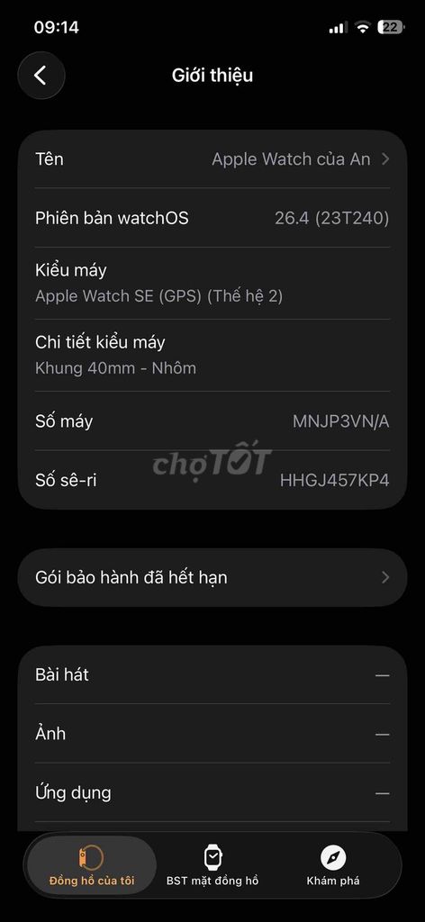 Apple Watch Trắng. Mua bán Thiết bị đeo thông minh tại Thành phố Nha Trang Khánh Hòa được đăng bởi Bảo hình 1