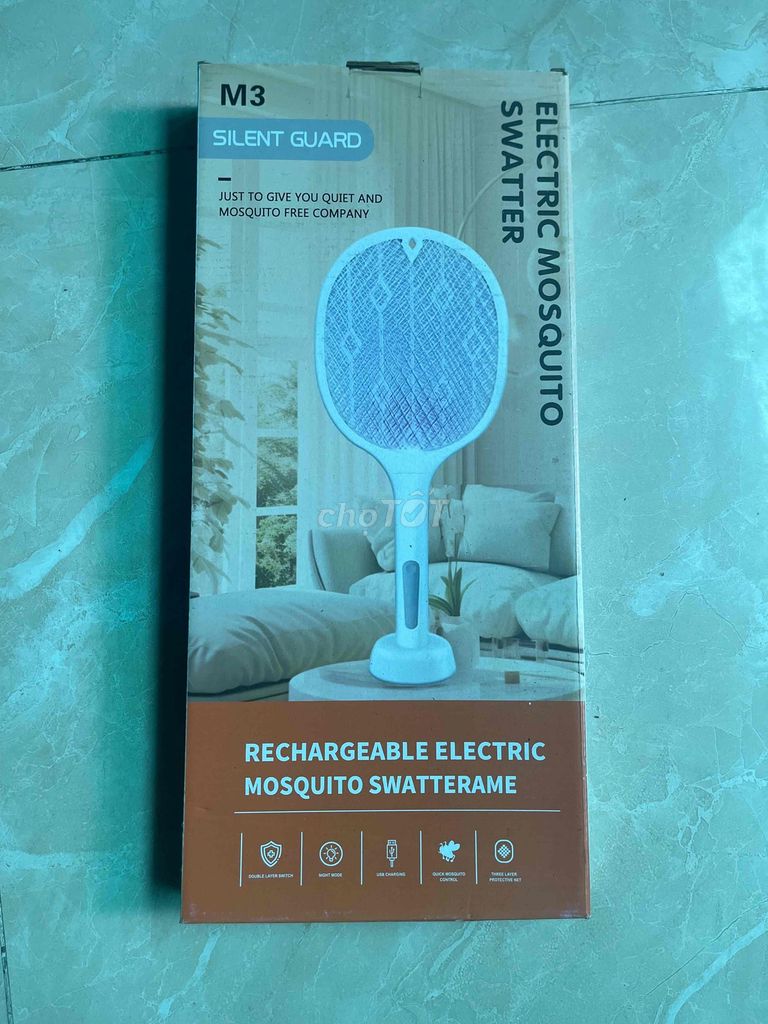 Vợt bắt muỗi Silent Guard M3 Trắng. Mua bán Nội thất, đồ gia dụng khác tại Quận Bình Tân Tp Hồ Chí Minh được đăng bởi Long Phát Shop SG hình 1