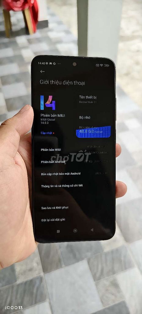 Xiaomi Redmi Note 11 128GB Đen. Mua bán Điện thoại tại Huyện Vụ Bản Nam Định được đăng bởi Tú Nguyễn hình 1