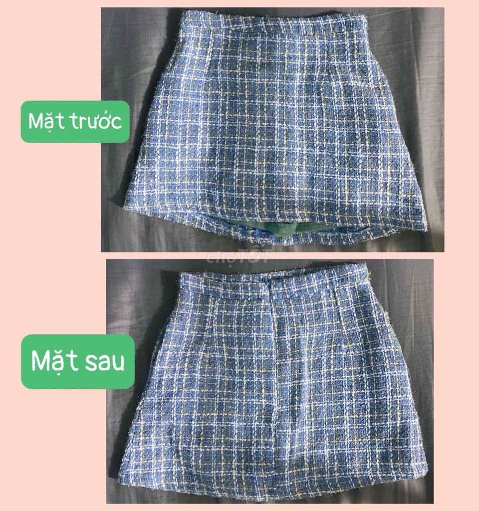 Chân váy tweed nữ kẻ caro xanh. Mua bán Quần áo tại Thành phố Thuận An Bình Dương được đăng bởi Nữ hình 1