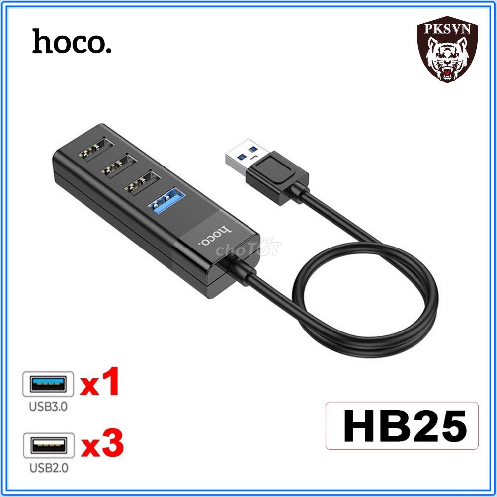 Hub chia cổng USB Hoco HB25 Type-C / USB