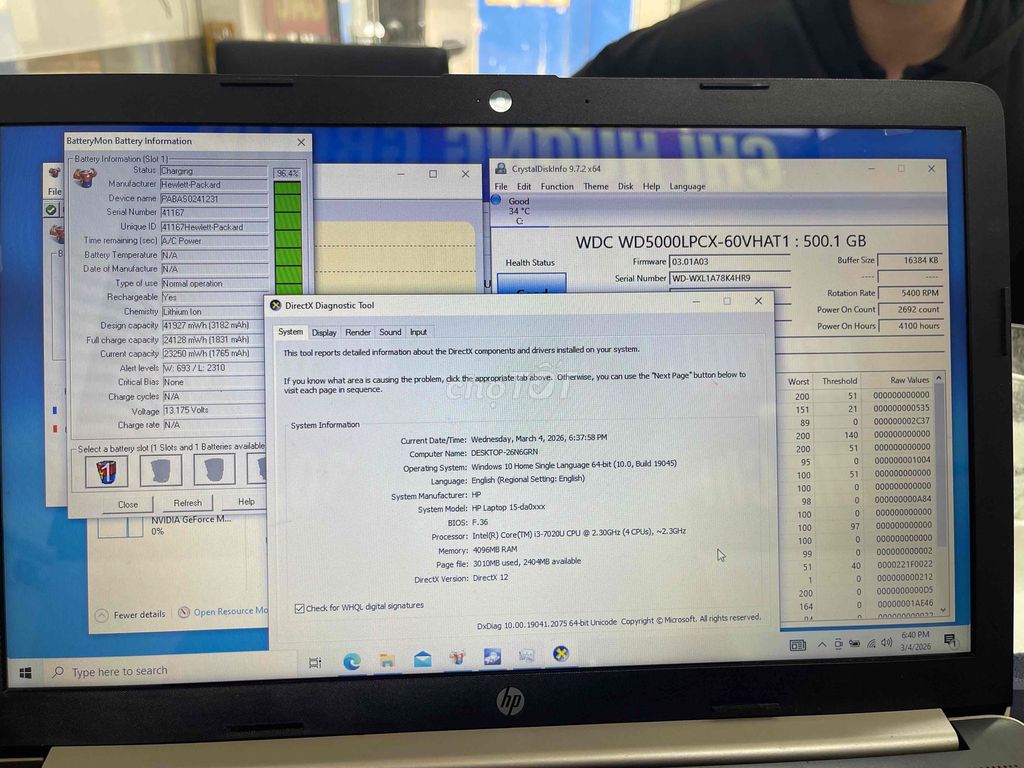 Laptop HP i3-7020U/4GB/500GB. Mua bán Laptop tại Quận Gò Vấp Tp Hồ Chí Minh được đăng bởi Chí Hướng Smartphone Cs HN hình 1