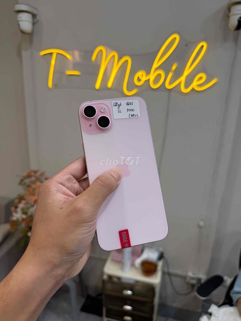 15 Plus 128Gb Quốc Tế zin đẹp Hồng pin zin 100%. Mua bán Điện thoại tại Quận Thanh Xuân Hà Nội được đăng bởi Ngô Tráng T Mobile hình 1
