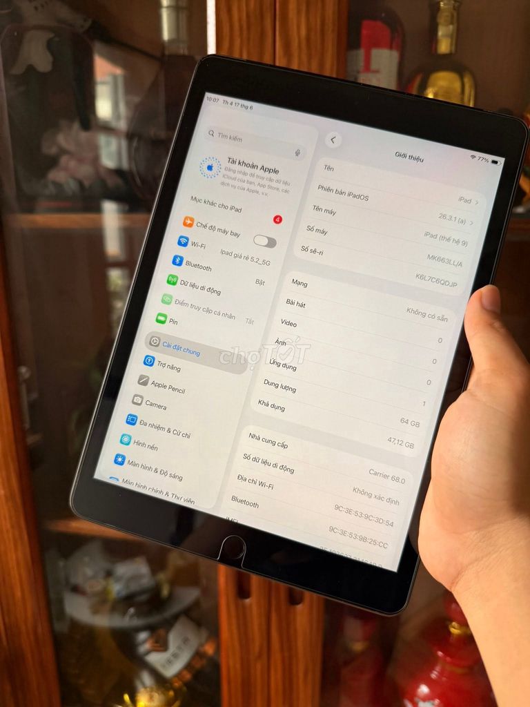 Apple iPad Gen 9 64GB Xám. Mua bán Máy tính bảng tại Quận 1 Tp Hồ Chí Minh được đăng bởi Hội Đồ Điện Tử hình 1
