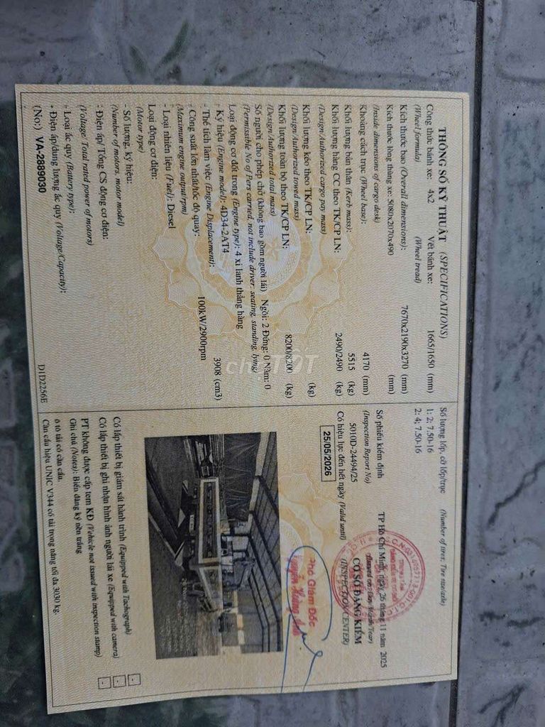 BÁN XE TẢI KÈM CẨU 4T. Mua bán Xe tải, xe ben tại Quận 12 Tp Hồ Chí Minh được đăng bởi phan van khang hình 5