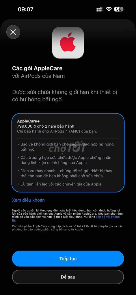 Tai nghe Apple AirPods 4 (ANC) Trắng Chống ồn. Mua bán Tivi, Âm thanh tại Huyện Yên Mô Ninh Bình được đăng bởi Nam Thành hình 1