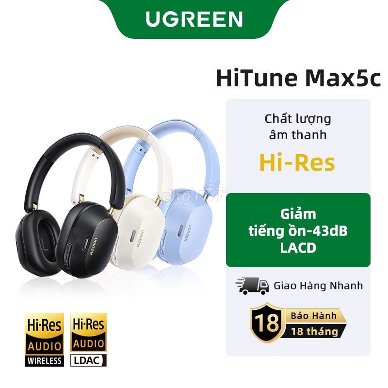 Tai nghe Bluetooth Ugreen Hitune Max5c Hi-Res  ANC. Mua bán Tivi, Âm thanh tại Quận 11 Tp Hồ Chí Minh được đăng bởi Sac Nhanh 246  Mobile  PC hình 1