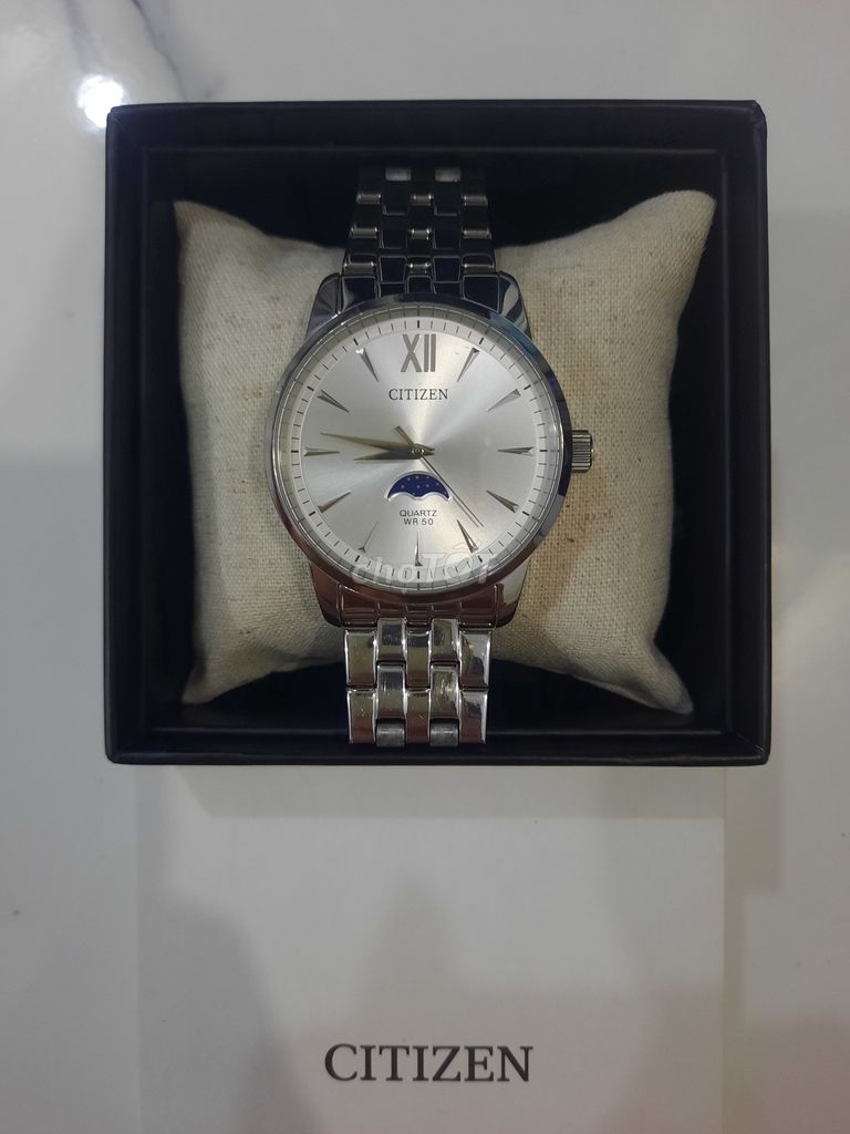 Đồng hồ Citizen Lịch Tuần trăng Nam Bạc 41mm. Mua bán Đồng hồ tại Huyện Đức Hòa Long An được đăng bởi Thành Phát hình 1