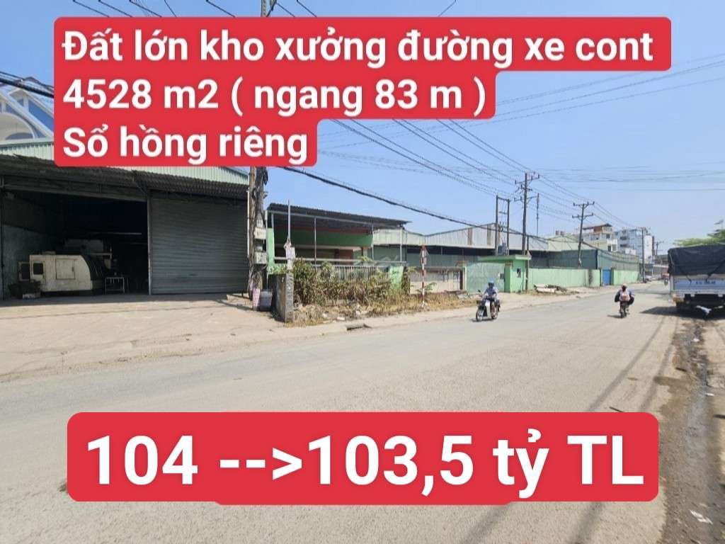 🆘 Đất Kho Xưởng Mặt Tiền Đường Liên Huyện, P. Thái Hòa, TP Tân Uyên