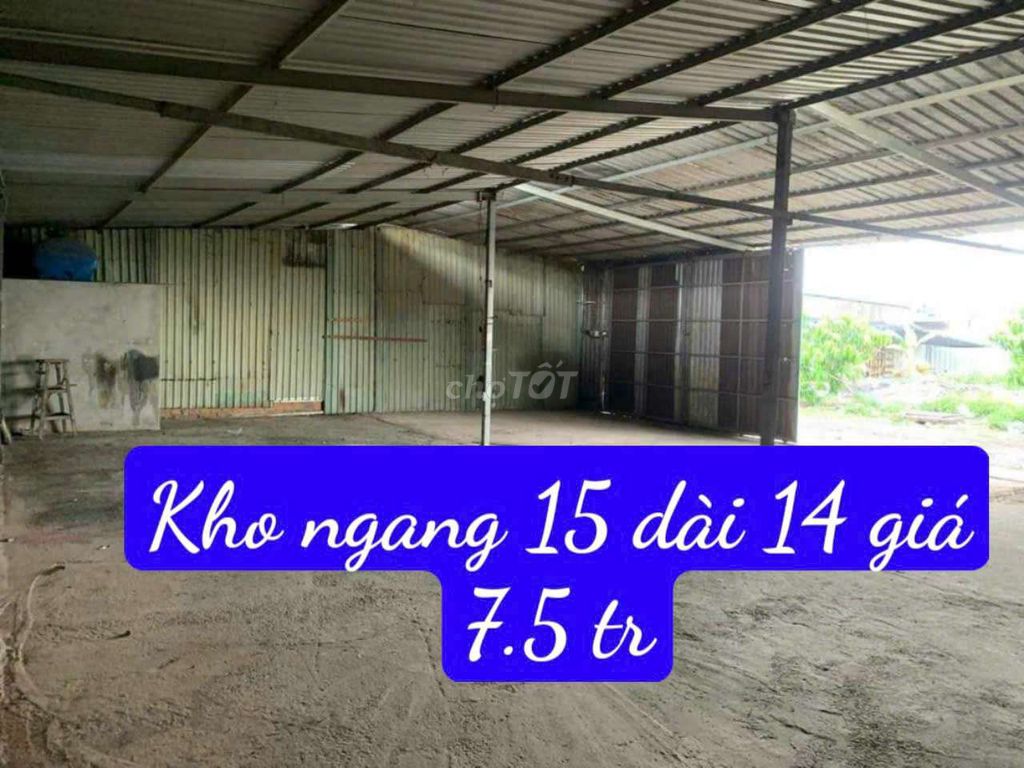 Kho rẻ cho thuê 200m (15×14) . Đường Quách điêu vĩnh lộc A Bình Chánh