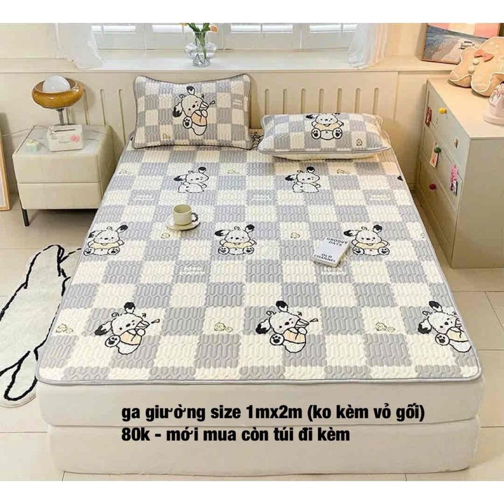 Ga trải giường 1m x 2m Xám trắng Mềm mại. Mua bán Giường, chăn ga gối nệm tại Quận Cầu Giấy Hà Nội được đăng bởi Hoàng Khánh Ly hình 1