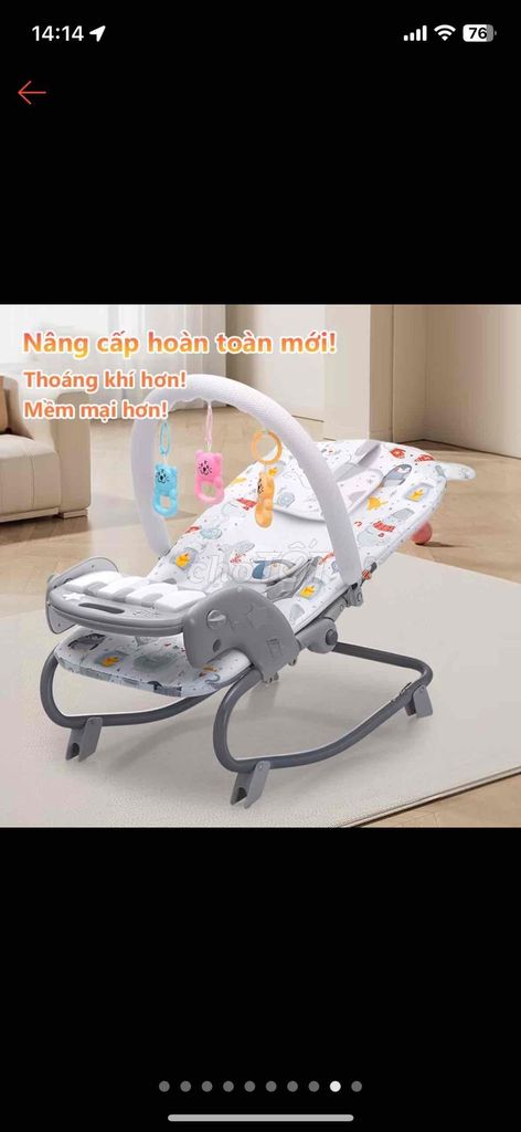 Nôi bập bênh thoáng khí, mềm mại Xám, trắng. Mua bán Mẹ và bé tại Huyện An Dương Hải Phòng được đăng bởi phạm hồng hình 1
