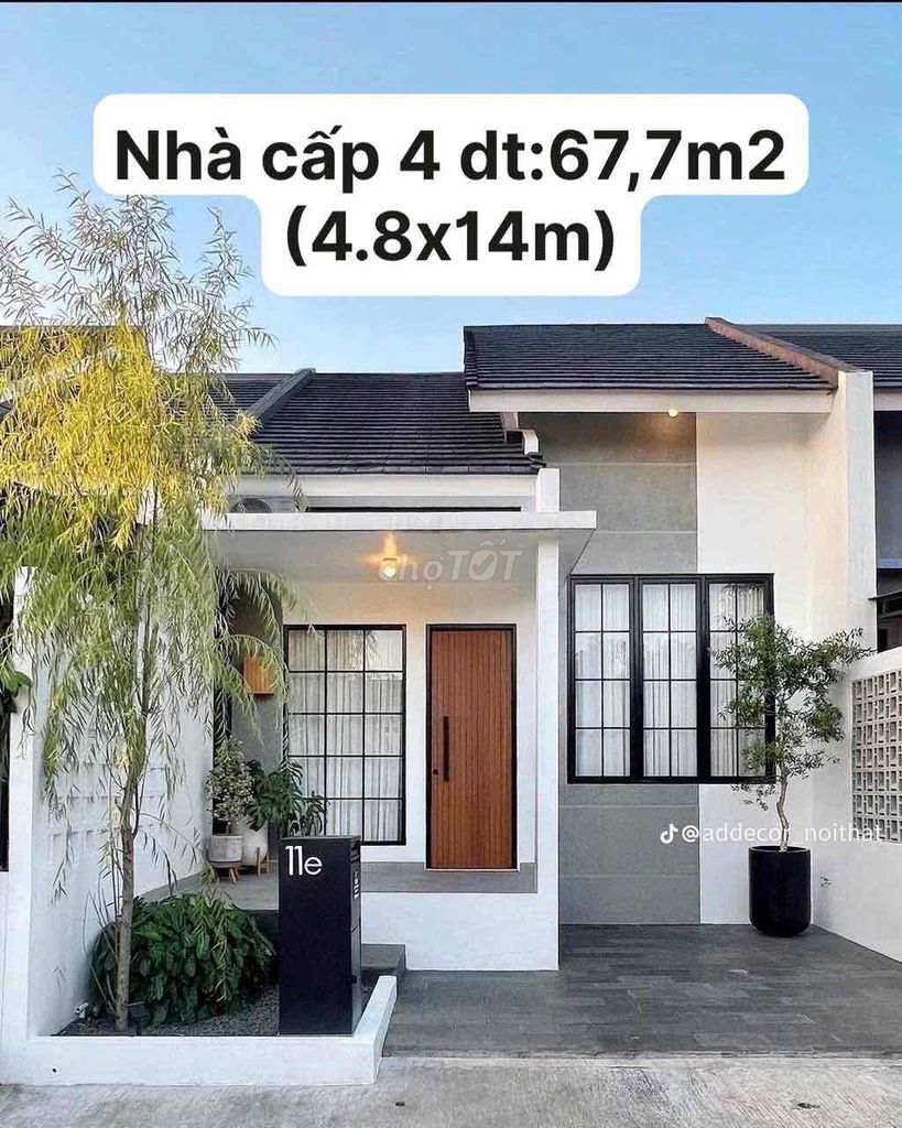 Bán nhà đường nguyễn thái học cách chợ dĩ an 200m Diện tích: 67.7m2