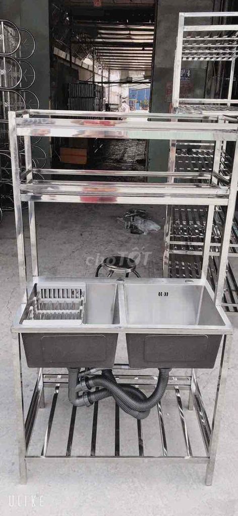 Bồn rửa chén Inox 201 2 ngăn. Mua bán Thiết bị vệ sinh, nhà tắm tại Quận Cái Răng Cần Thơ được đăng bởi INOX Gia Dụng  hình 1