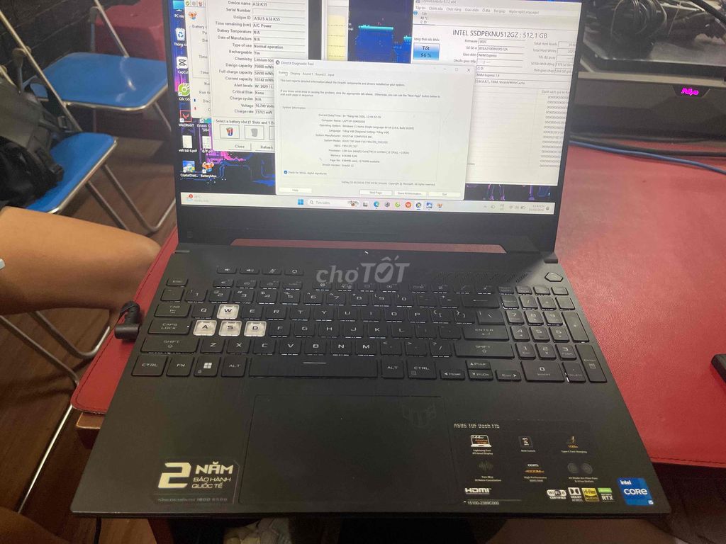 Asus TUF Dash F15 i5-12th 8GB/512GB Đen. Mua bán Laptop tại Quận Bình Thạnh Tp Hồ Chí Minh được đăng bởi Chí Hướng Smartphone Cs HN hình 1