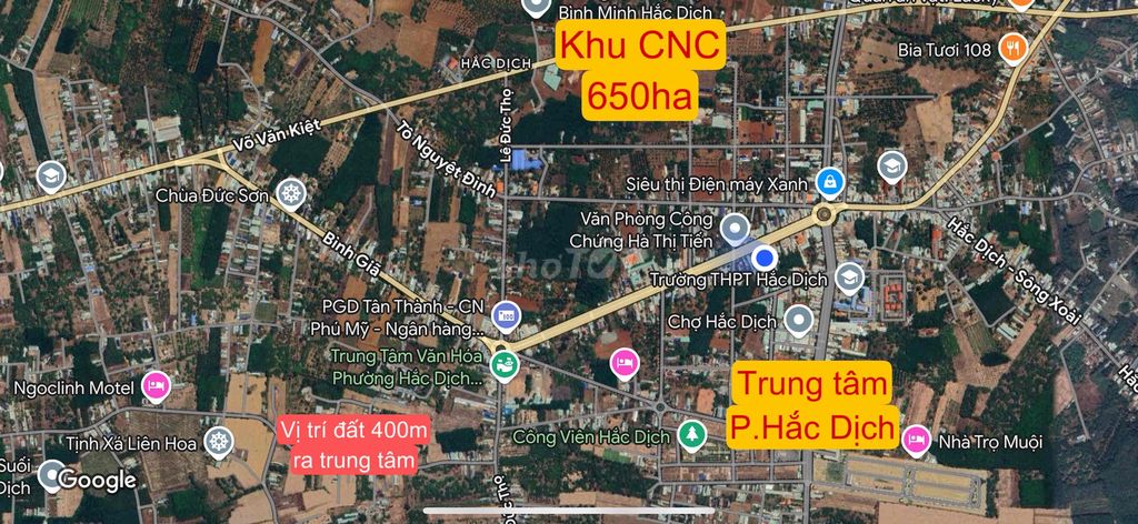 BÁN 2 LÔ ĐẤT MẶT TIỀN ĐƯỜNG CHÍNH TRUNG TÂM P. HẮC DỊCH - TP PHÚ MỸ. Mua bán đất tại Thị xã Phú Mỹ Bà Rịa - Vũng Tàu được đăng bởi Giang BĐS Phú Mỹ  hình 2