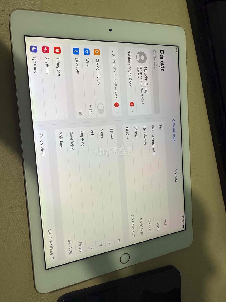 Apple iPad Air 2 64GB Vàng. Mua bán Máy tính bảng tại Thành phố Biên Hòa Đồng Nai được đăng bởi nguyen hình 1