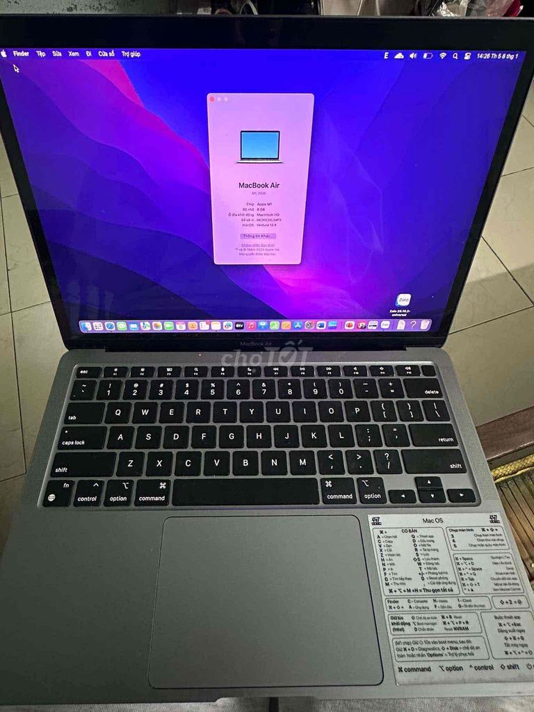 Apple MacBook Air M1 2020 Xám 8GB/256GB. Mua bán Laptop tại Quận Sơn Trà Đà Nẵng được đăng bởi My Trần hình 1