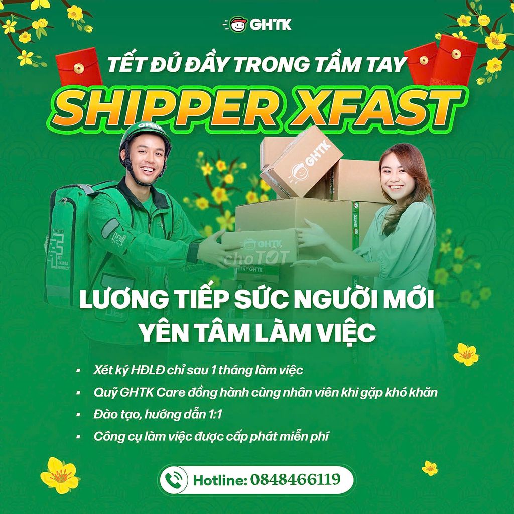 GHTK HCM TUYỂN SHIPPER CUỐI NĂM ƯU ĐÃI TỐT