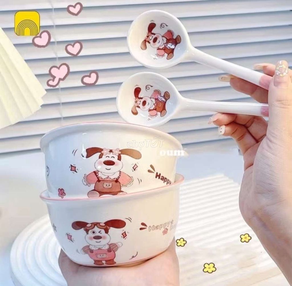 Bộ bát đĩa gốm sứ hoạt hình. Mua bán Dụng cụ nhà bếp tại Quận Thanh Khê Đà Nẵng được đăng bởi Vivian Serena hình 1
