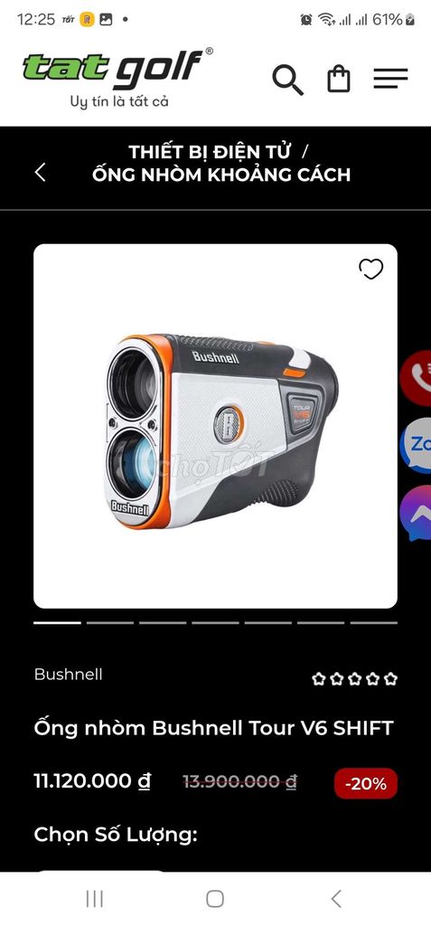 Bushnell tour v6 shift như mới