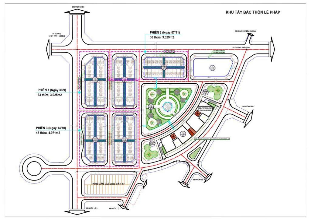 ✅️ ĐẤU GIÁ TÂY BẮC LỄ PHÁP - 2 MẶT TIỀN - 3 MẶT THOÁNG - ĐƯỜNG 25M