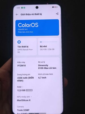 Oppo reno8 pro plus. Ram 12/256. Mua bán Điện thoại tại Thành phố Biên Hòa Đồng Nai được đăng bởi Đỗ Công