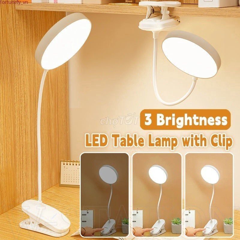 Đèn kẹp bàn LED nút cảm ứng linh hoạt 360 độ tròn